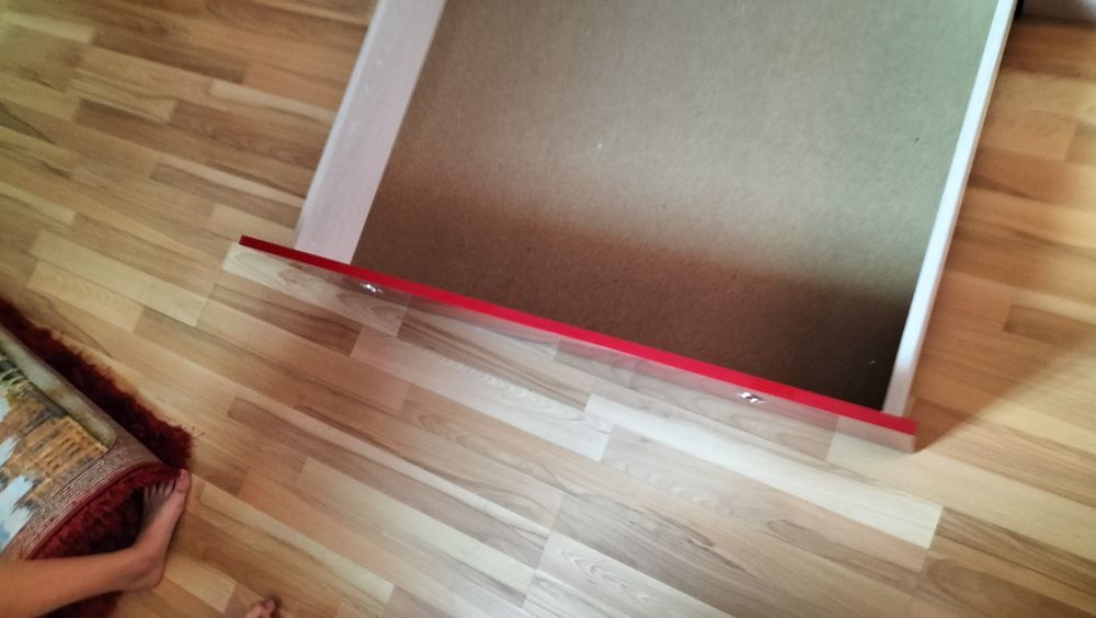 Pat tineret pentru fetițe cu lada cu saltea inclusă