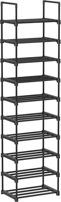 SONGMICS Голяма стойка за обувки с 10 рафта, метален 45 x 30 x 174 см