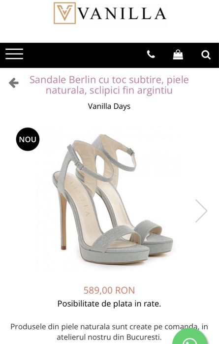 Sandale argintii VanillaDays 35