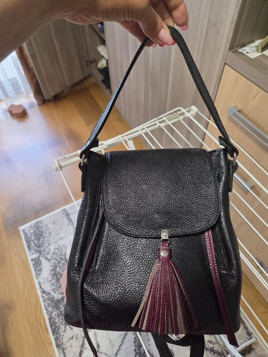 Genta/Rucsac Mala piele naturala
