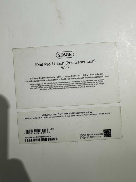 iPad Pro 11-inch (2nd generation) 256gb