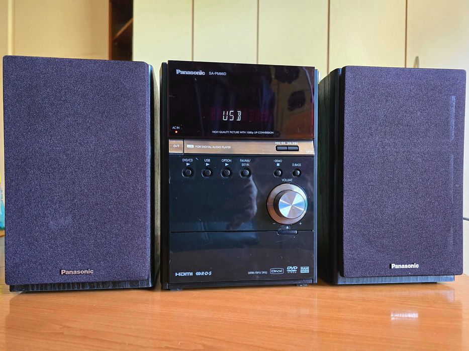Микро DVD система Panasonic SC-PM86D 160W /USB/AUX/RDS/D-Bass/HDMI