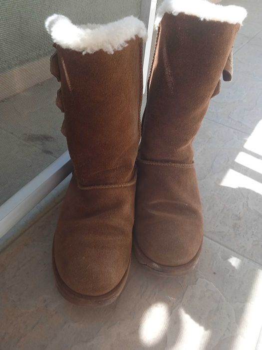 Дамски кафяви ботуши