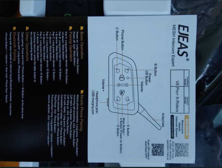 Intercom moto Ejeas v6 pro+ oferta livrare gratuita pt 2 bucati