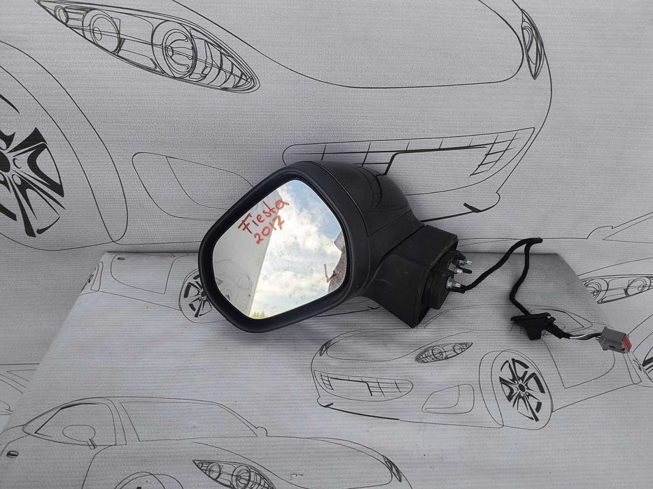 Oglindă Stânga 6 PINI Ford Fiesta 2017-2021 / Cod OEM H1BB-17E715-AD (5C2)
