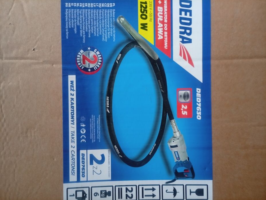 Vînd vibrator beton marca Dedra nou folosit o singura dată