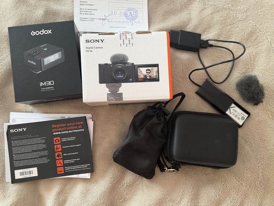 Sony ZV-1, с аксесоари