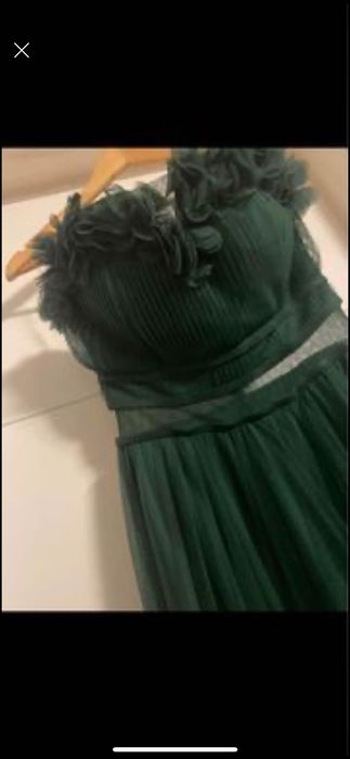 Маслено зелена рокля 36 размер