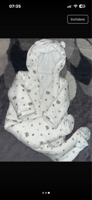 Combinezon gros de la c&a 62-68 marimea impecabil