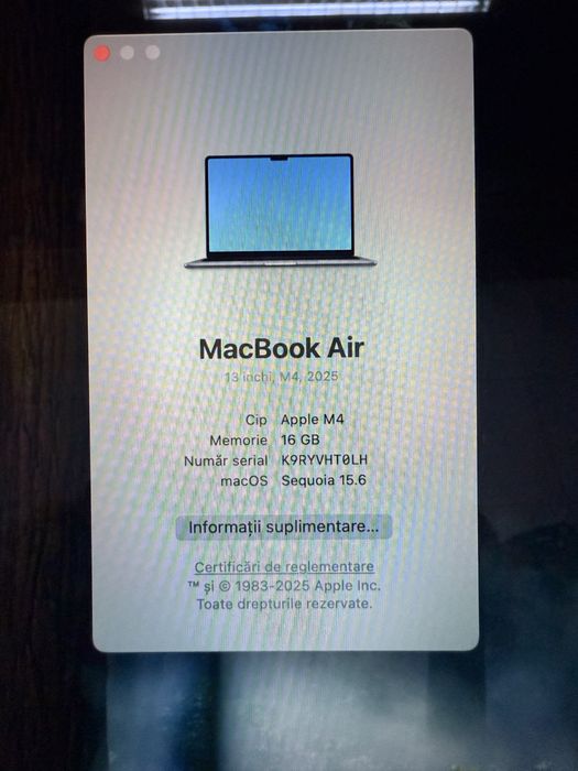 Macbook air 13 m4 256 gb