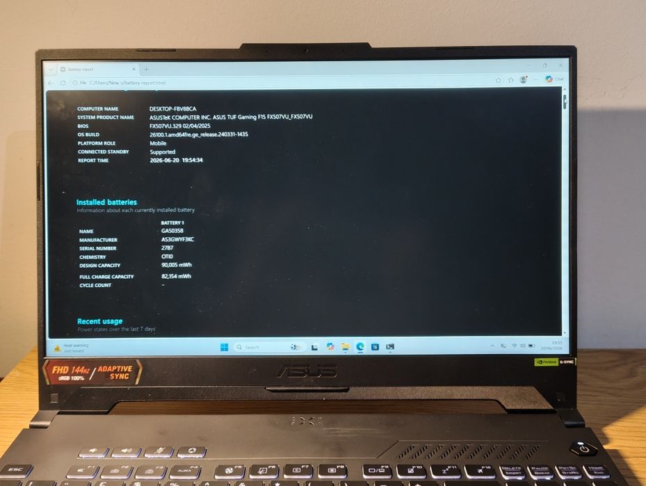 ASUS TUF Gaming F15 FX507VU – i7-13620H, RTX 4050, 16GB RAM, SSD 512GB