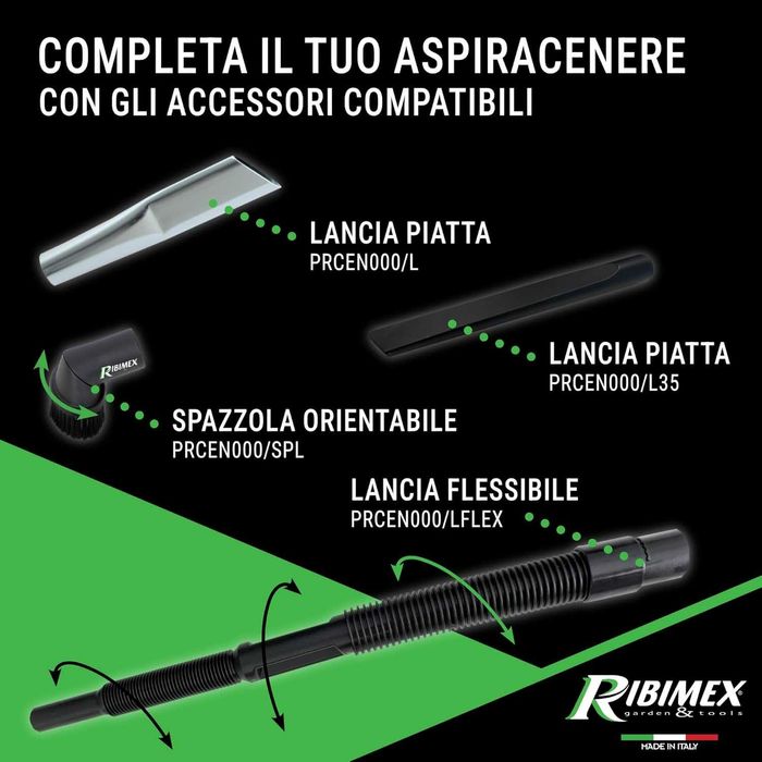 Aspirator electric pentru cenușă Ribimex Ceneflame, HEPA 18 L-PRCEN007