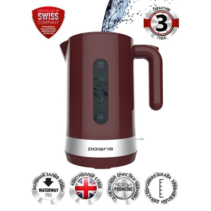 Электрочайник Polaris PWK 1803C Water Way Pro