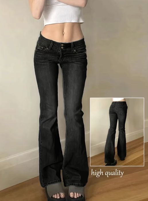 джинсы клеш черные