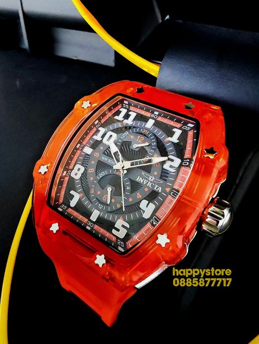 INVICTA Cyclone Orange/Silver 49 mm, Инвикта нов ръчен часовник