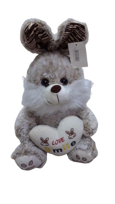 Подаръчна плюшена играчка Зайче LOVE SMILE 30см