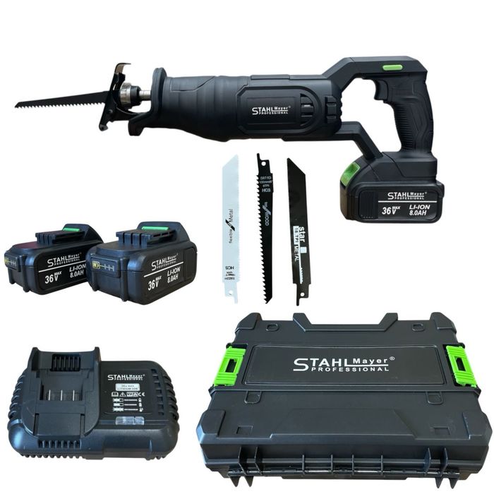 Акумулаторен саблен трион STAHLMAYER  36v с 2 батерии 8A
