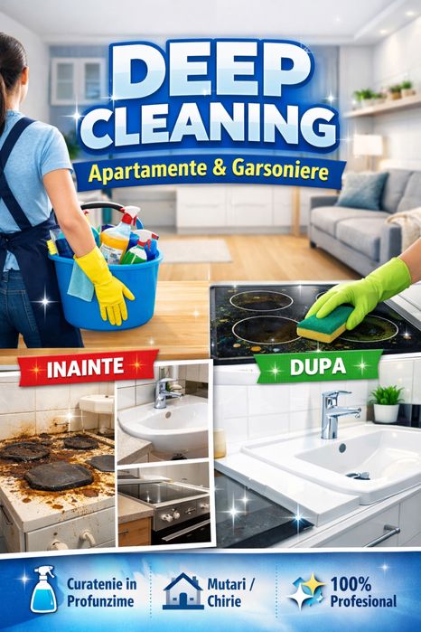 Curatenie profesionala in profunzime apartamente si garsoniere m