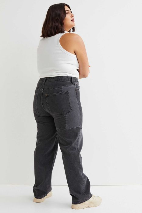 Джинсы женские H&M+ Loose Straight Jeans! Новые с бирками!