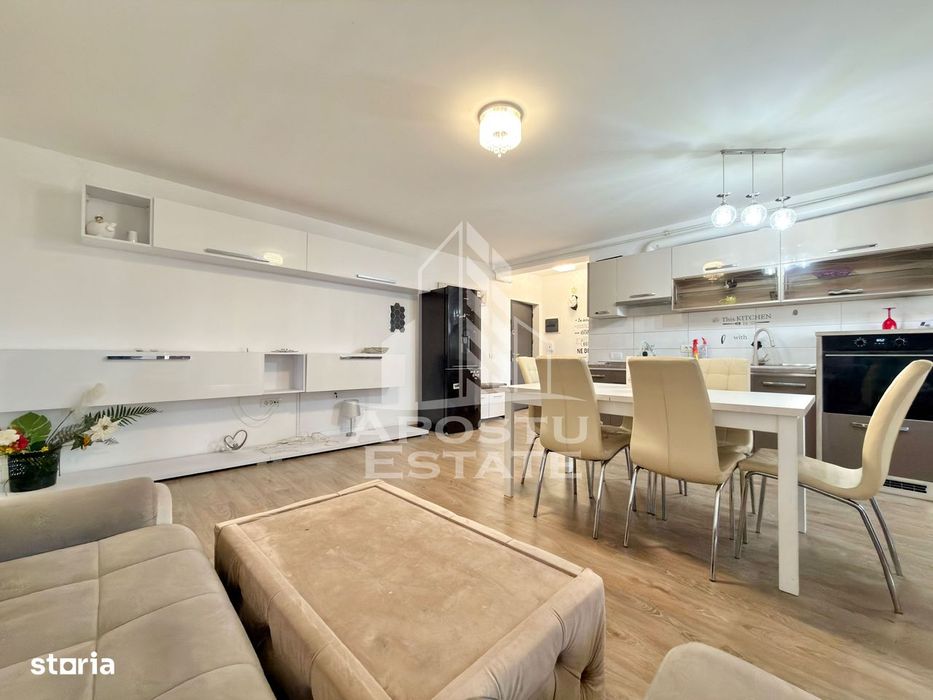 Apartament cu 3 camere complet mobilat si utilat la etajul 2 in Giroc.