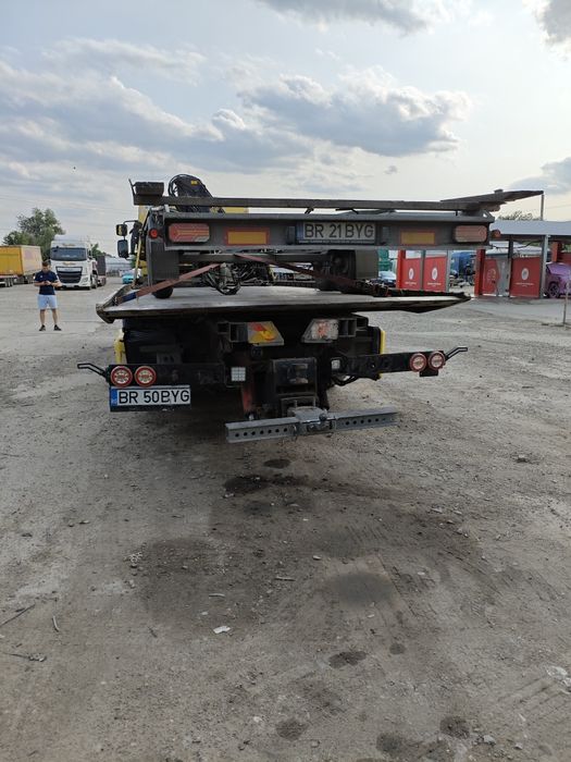 Platforma auto   16 t Macara 4,t platou si furca hidraulic