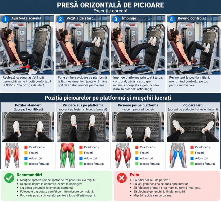 Leg Press/Presă orizontală picioare Star Trac profesională, stack 200 kg