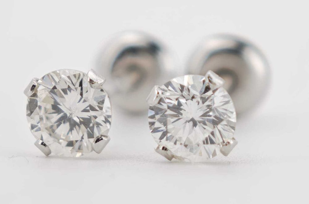 Cercei 14k cu diamante naturale 0.67ct total