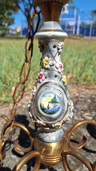 Полилей класика - мед с керамика, ръчно рисуван