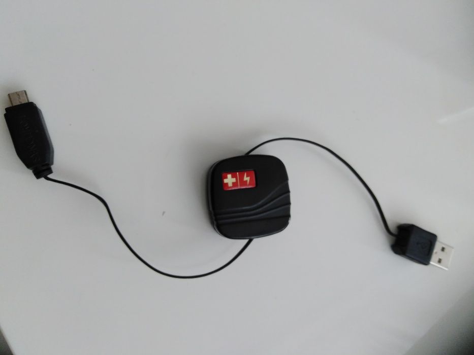 Vand incarcator original elvetian,retractabil.mufa mini usb,nou nout.