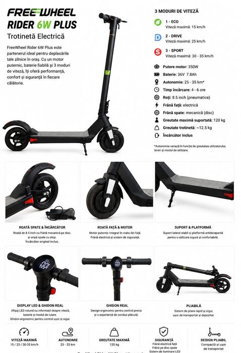 Freewheel Trotieta electrica Rider W6 plus