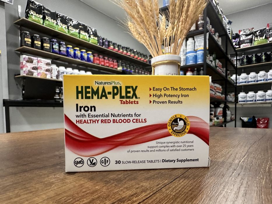 NaturesPlus. HEMA-PLEX Tablets Iron 30Tablets