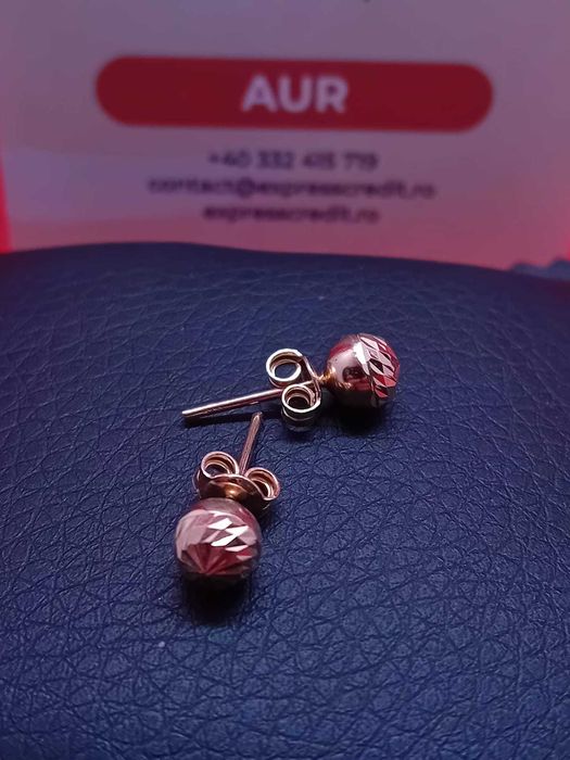 Cercei aur 14k 1.13g (B.24186 AG31 Barboi) Garantie 2 ani!