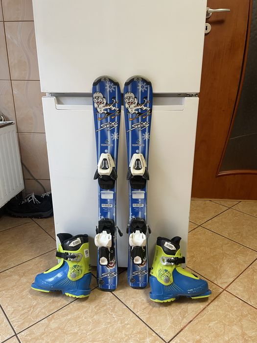 Schiuri copii 80 cm cu clapri set ski