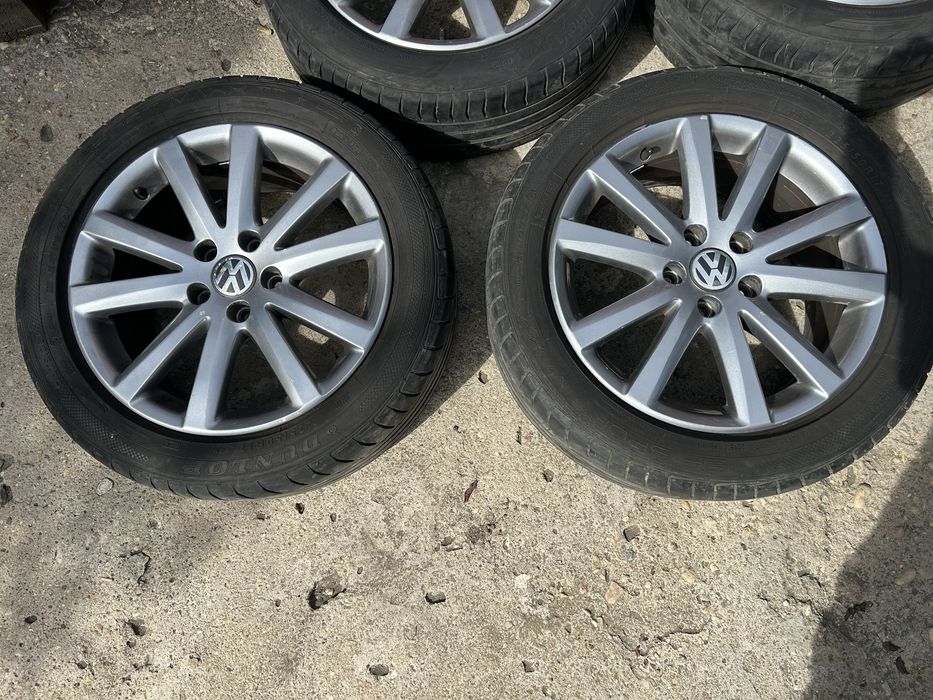 Set 4 jante originale VW R17 + anvelope  225/50 R17