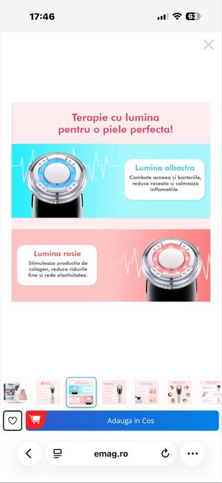 Aparat pentru tratament facial si intinerirea pielii 5 in 1 EvoSmart