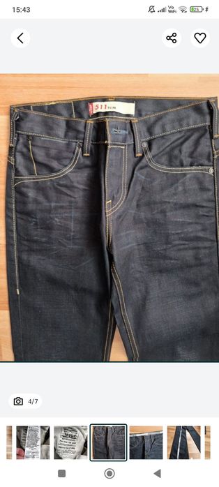 Blugi dama Levi's Strauss 511 W/L 29/32 noi