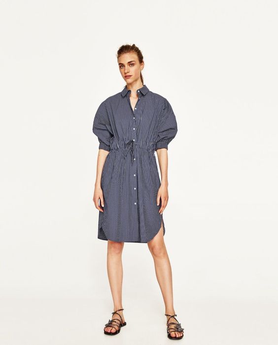 ZARA рокля с ластична талия
