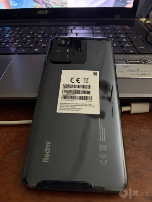 Redmi Note 12S Onyx Black Ram 8GB, Rom 256GB.