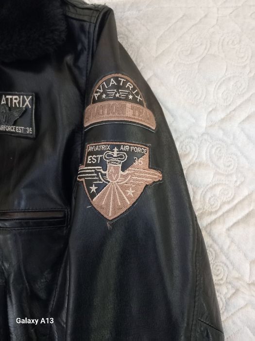 Vând geacă Aviatrix din piele naturală, model aviator, mărimea M, în s