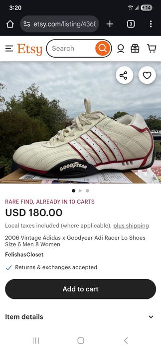 Ретро Adidas Goodyear 42,  естествена кожа Salamander 41