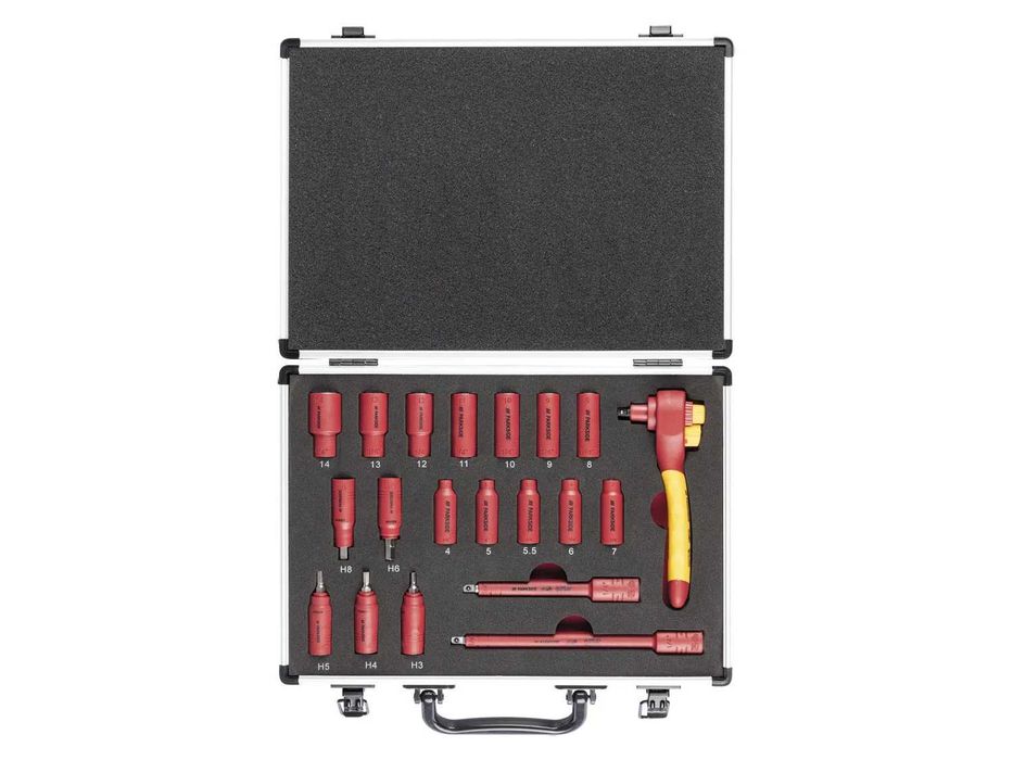 Parkside комплект вложки и тресчотка с изолация до 1000V,VDE