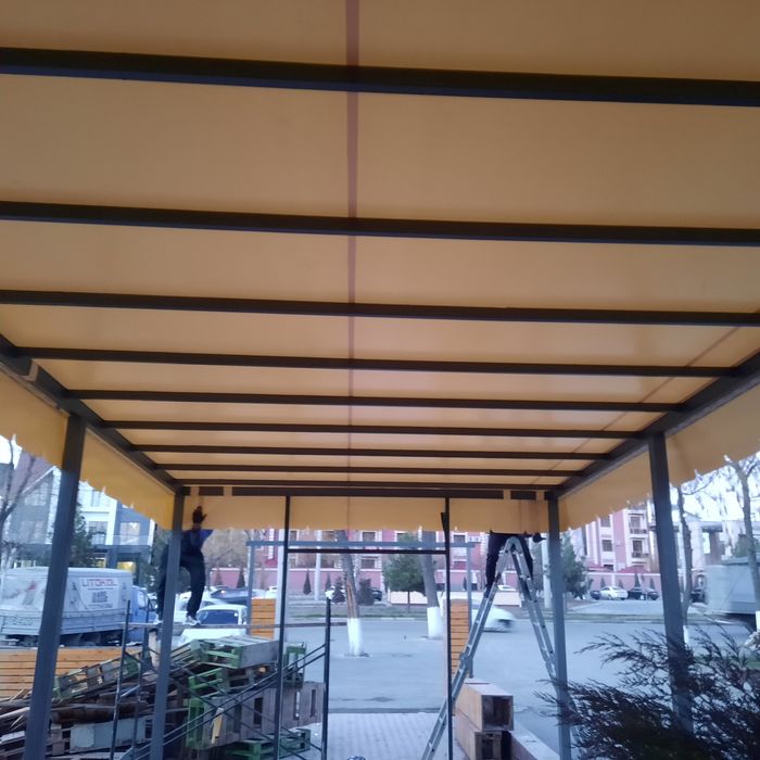 Банер  Баннер бассен навес сварка тент сетка установка киламиз оптим