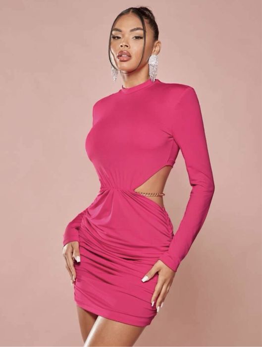 Rochie fucsia elastică