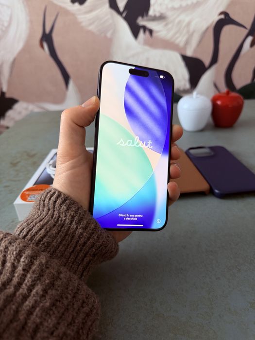 iPhone 15 Pro Max 256GB — Stare EXCELENTĂ, Blue Titanium + Accesorii