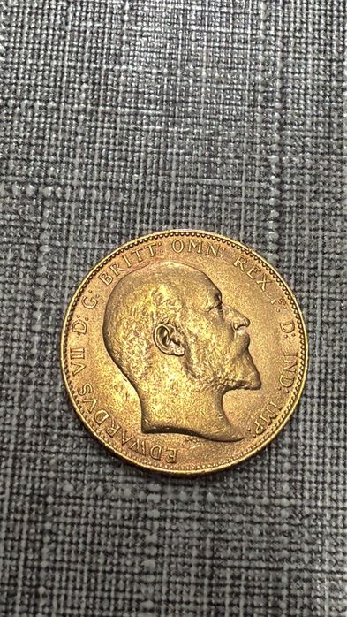 Monedă Aur 1 Sovereign (Suveran) 1910 Londra – Edward VII (Investiție)