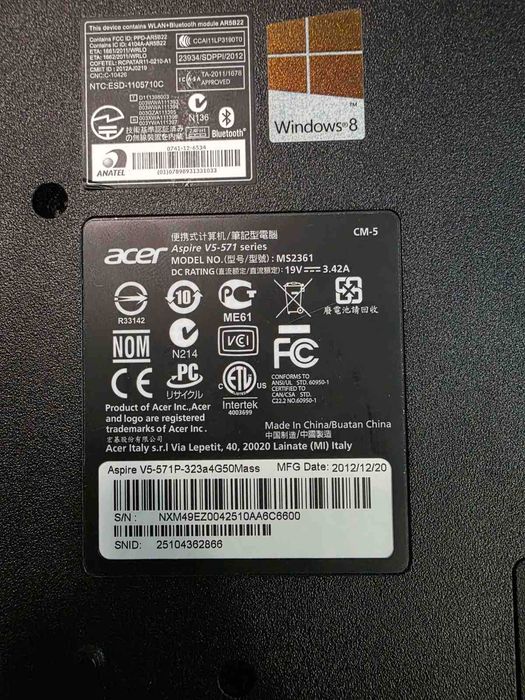 Лаптоп Acer Aspire V5-571 за части