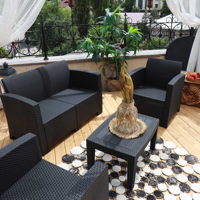 Садовая Мебель комплект БОРА мебель из пластика ротанг с завода