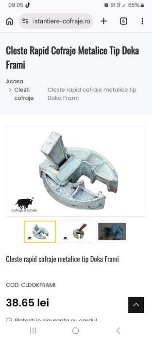 Clesti pt cofrag doca