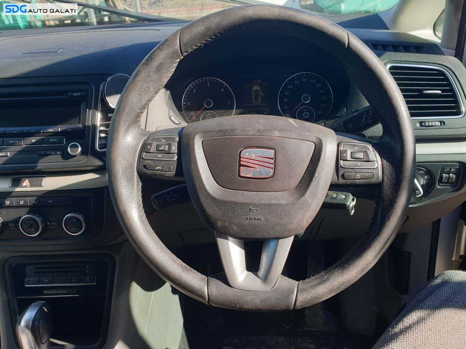 Volan Piele cu Comenzi si Padele FARA Airbag cu Uzura Volkswagen Sharan 2 2010 - 2015 [Q1795]