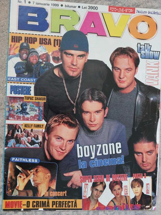 Revistan Bravo  nr 1 / 1999 cu Boyzone pe coperta